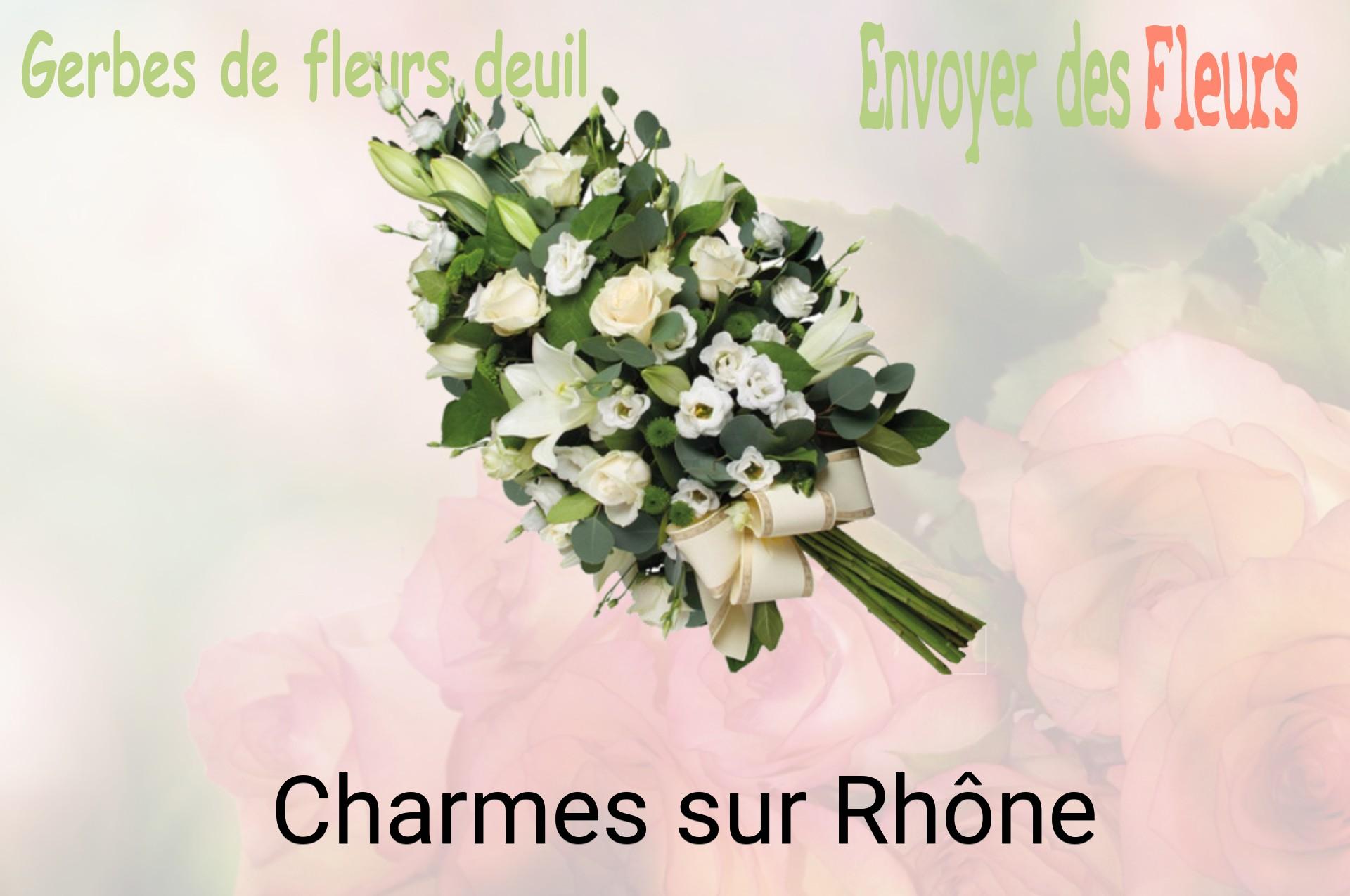 Gerbe de fleurs de deuil livrée à Charmes-sur-Rhône